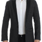 Elegant Black Polka Dotted Slim Fit Blazer