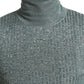 Eleganter grüner Rollkragenpullover