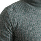 Eleganter grüner Rollkragenpullover