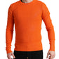Eleganter Strickpullover in Sonnenuntergangsorange