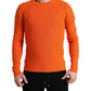 Eleganter Strickpullover in Sonnenuntergangsorange