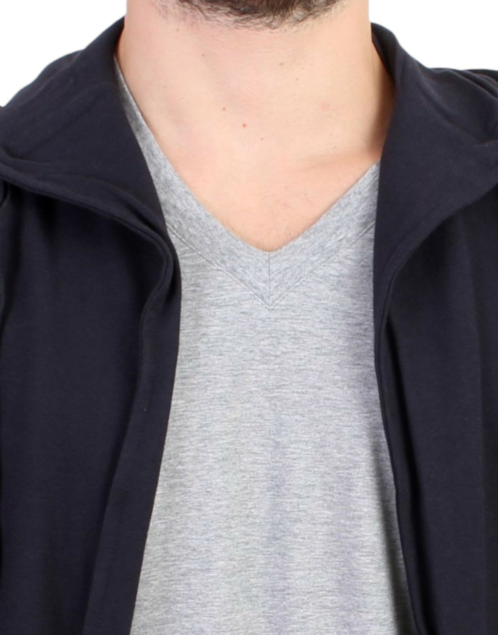 Eleganter blauer Kapuzenpullover aus Baumwolle