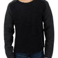 Schicker grauer Wollpullover mit Rundhalsausschnitt