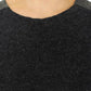 Schicker grauer Wollpullover mit Rundhalsausschnitt