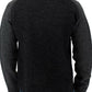 Schicker grauer Wollpullover mit Rundhalsausschnitt