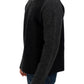 Schicker grauer Wollpullover mit Rundhalsausschnitt