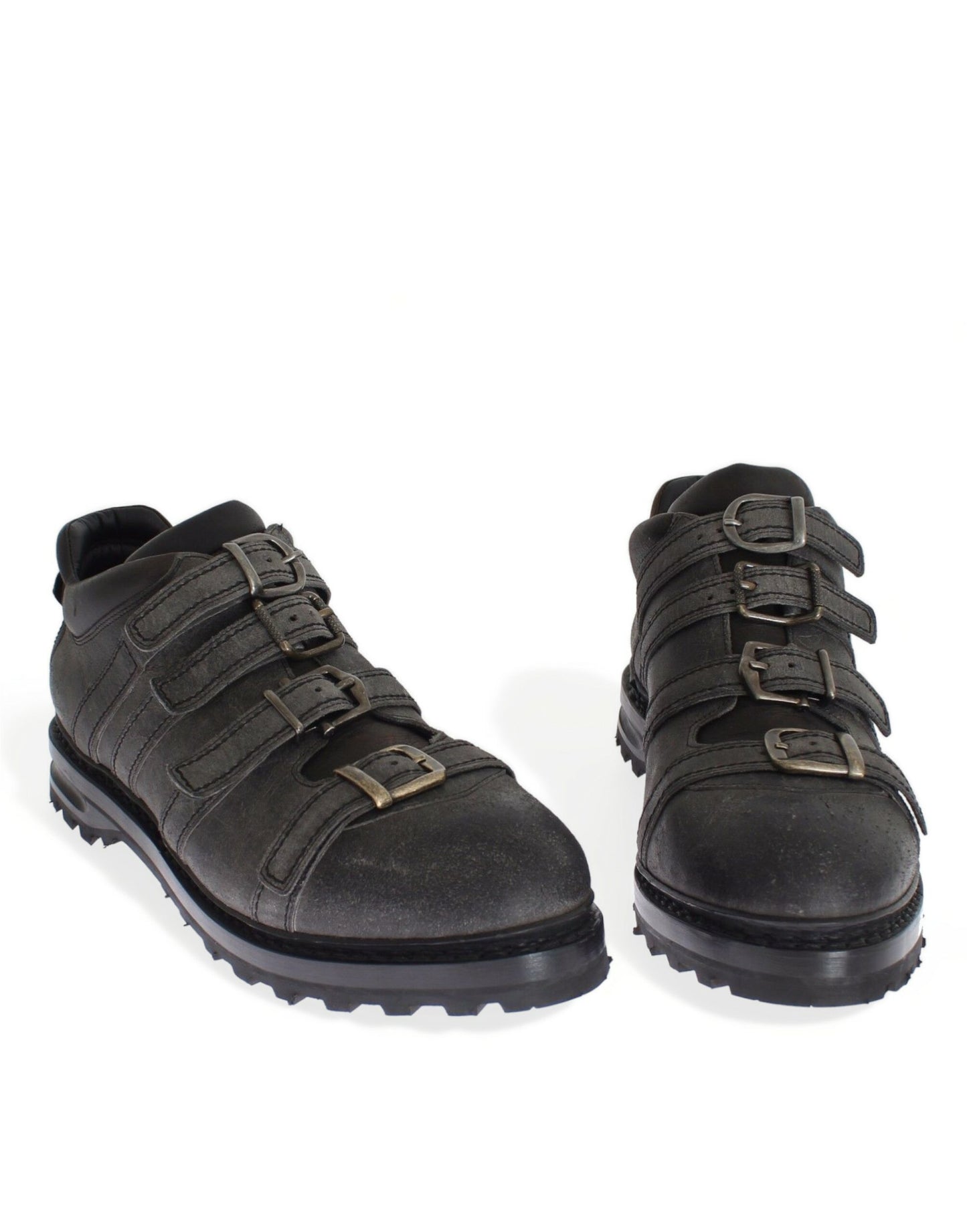 Elegante Stiefeletten aus grauem Leder