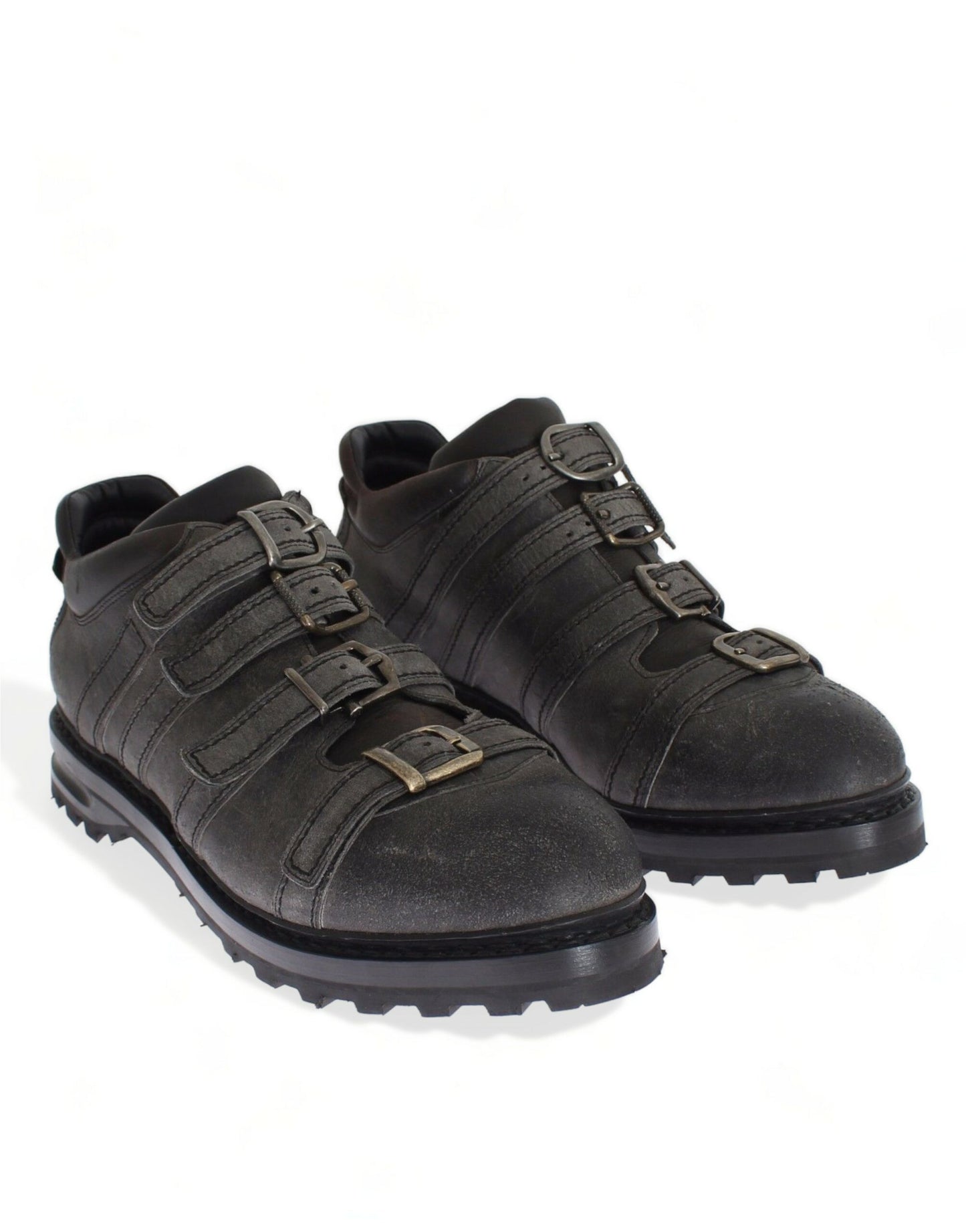 Elegante Stiefeletten aus grauem Leder