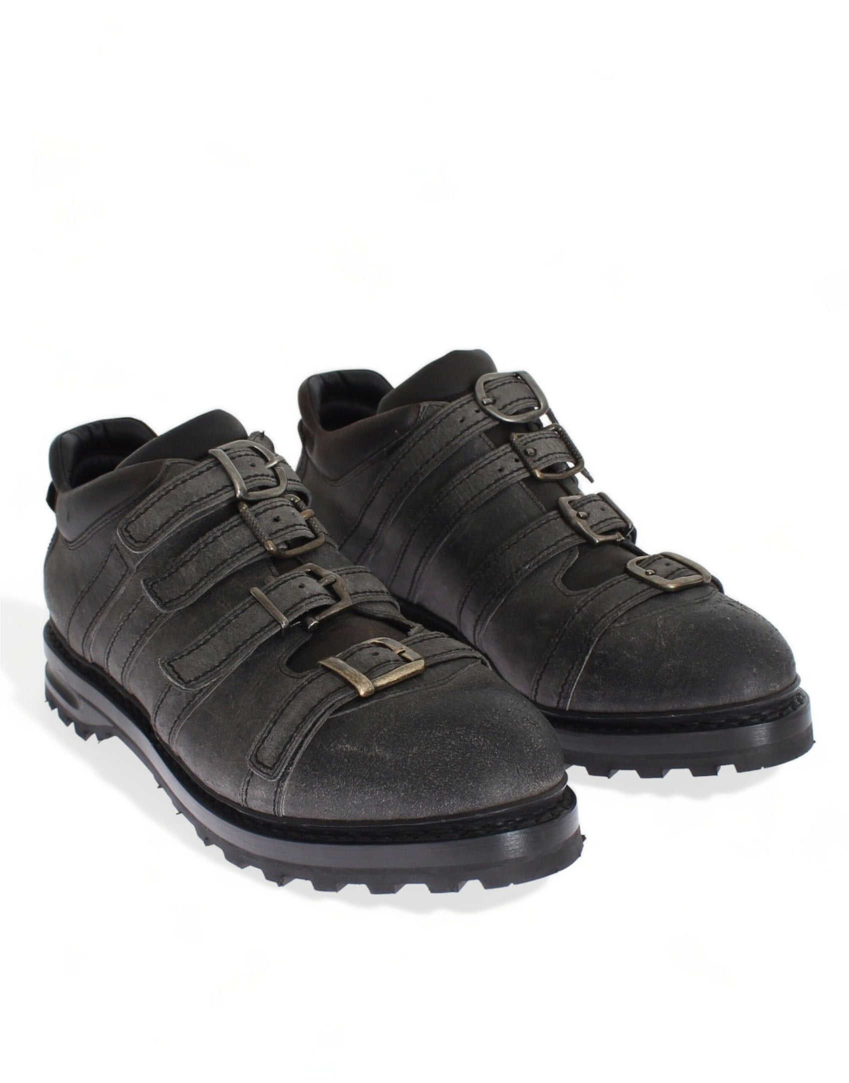 Elegante Stiefeletten aus grauem Leder