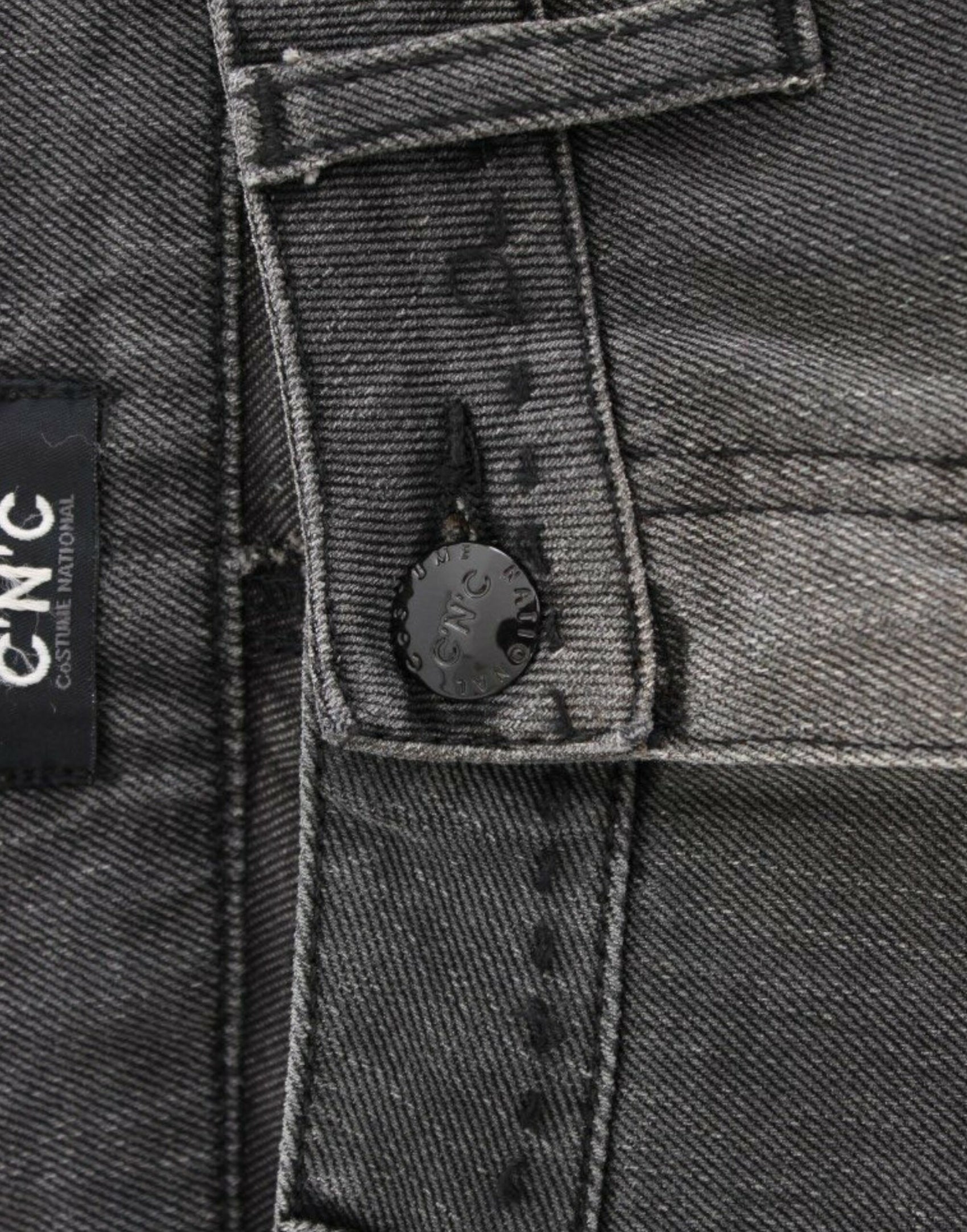 Schicke, graue Jeans mit geradem Bein