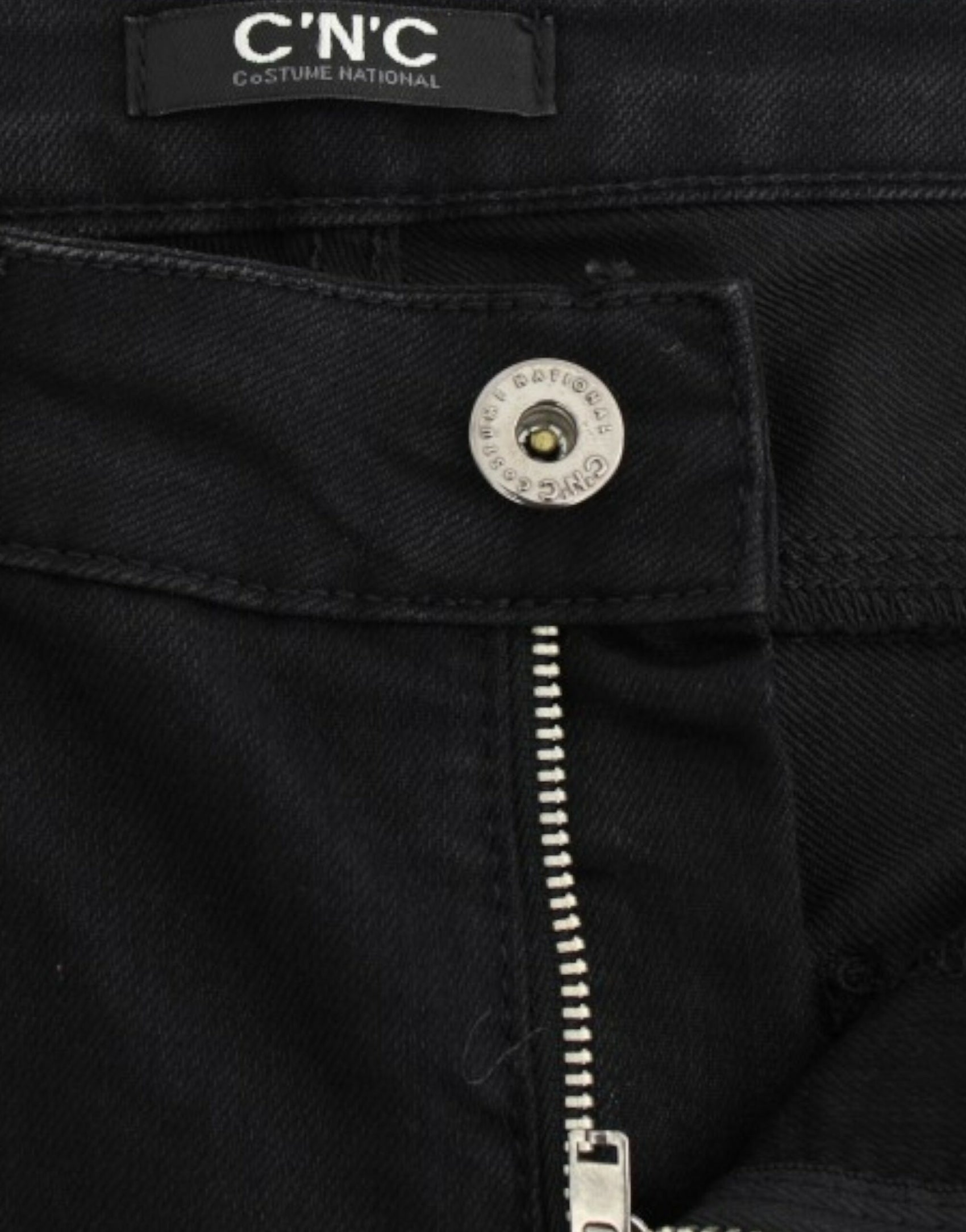 Eleganti jeans neri a gamba dritta