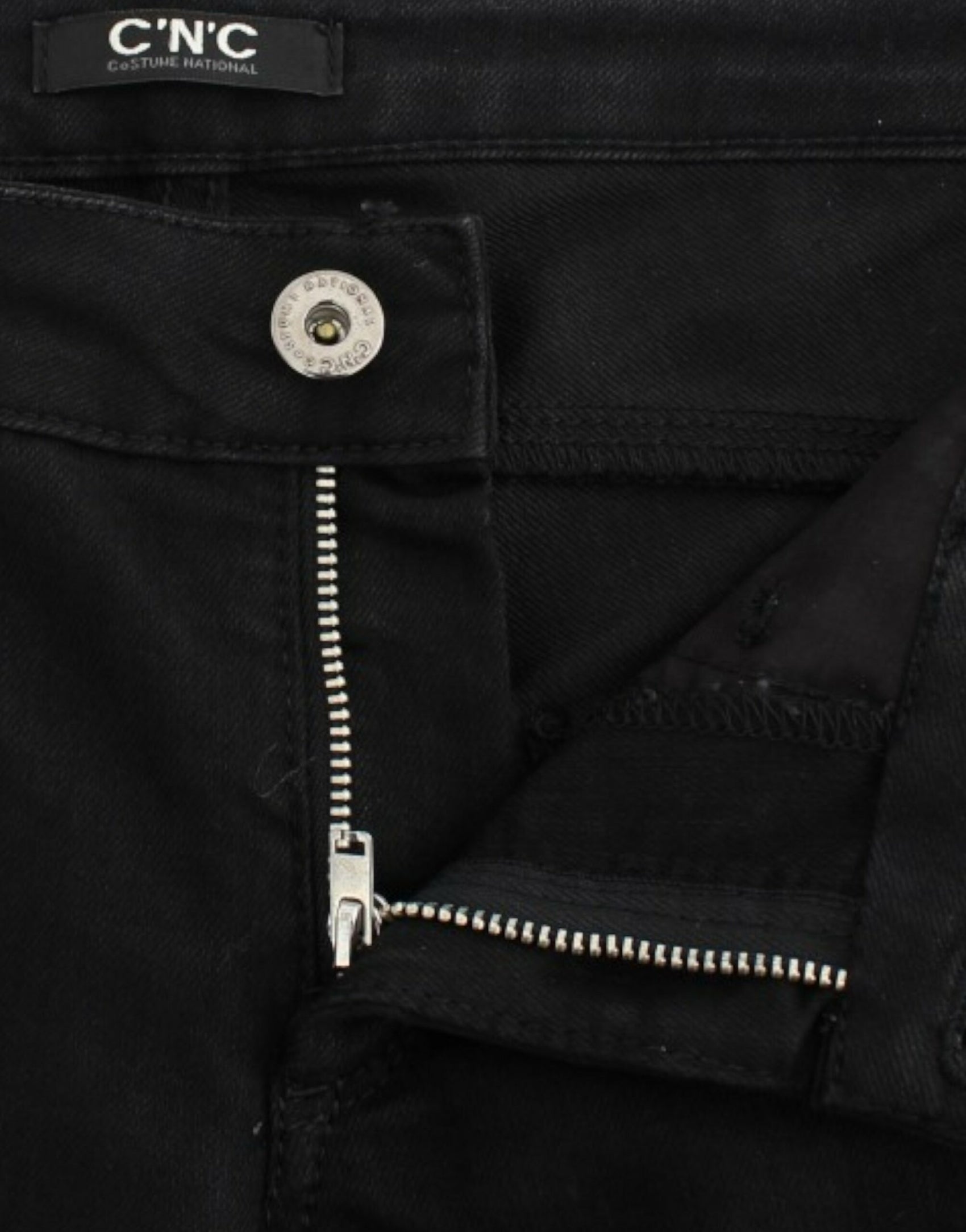 Eleganti jeans neri a gamba dritta