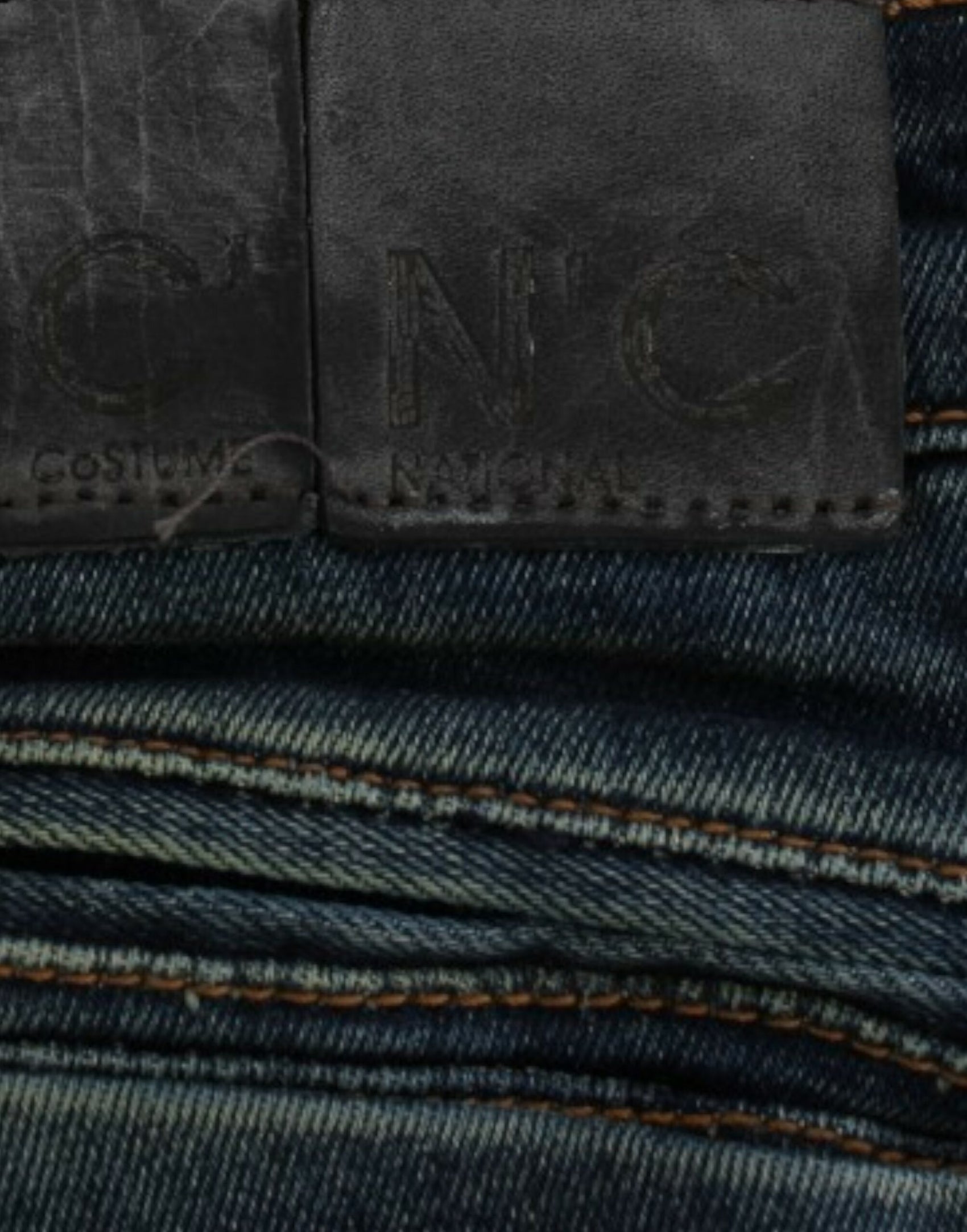 Jeans firmati blu eleganti a gamba dritta