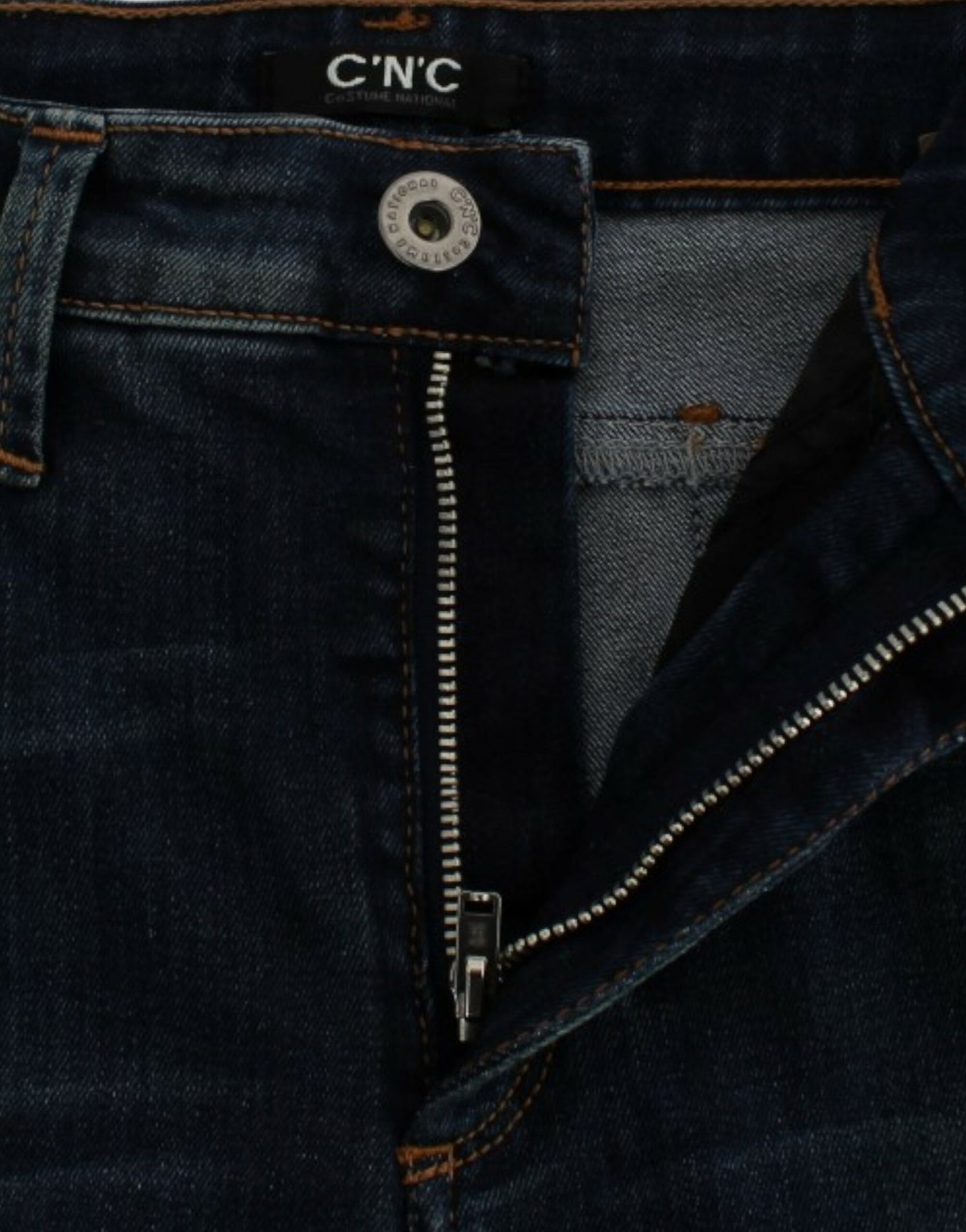 Jeans firmati blu eleganti a gamba dritta
