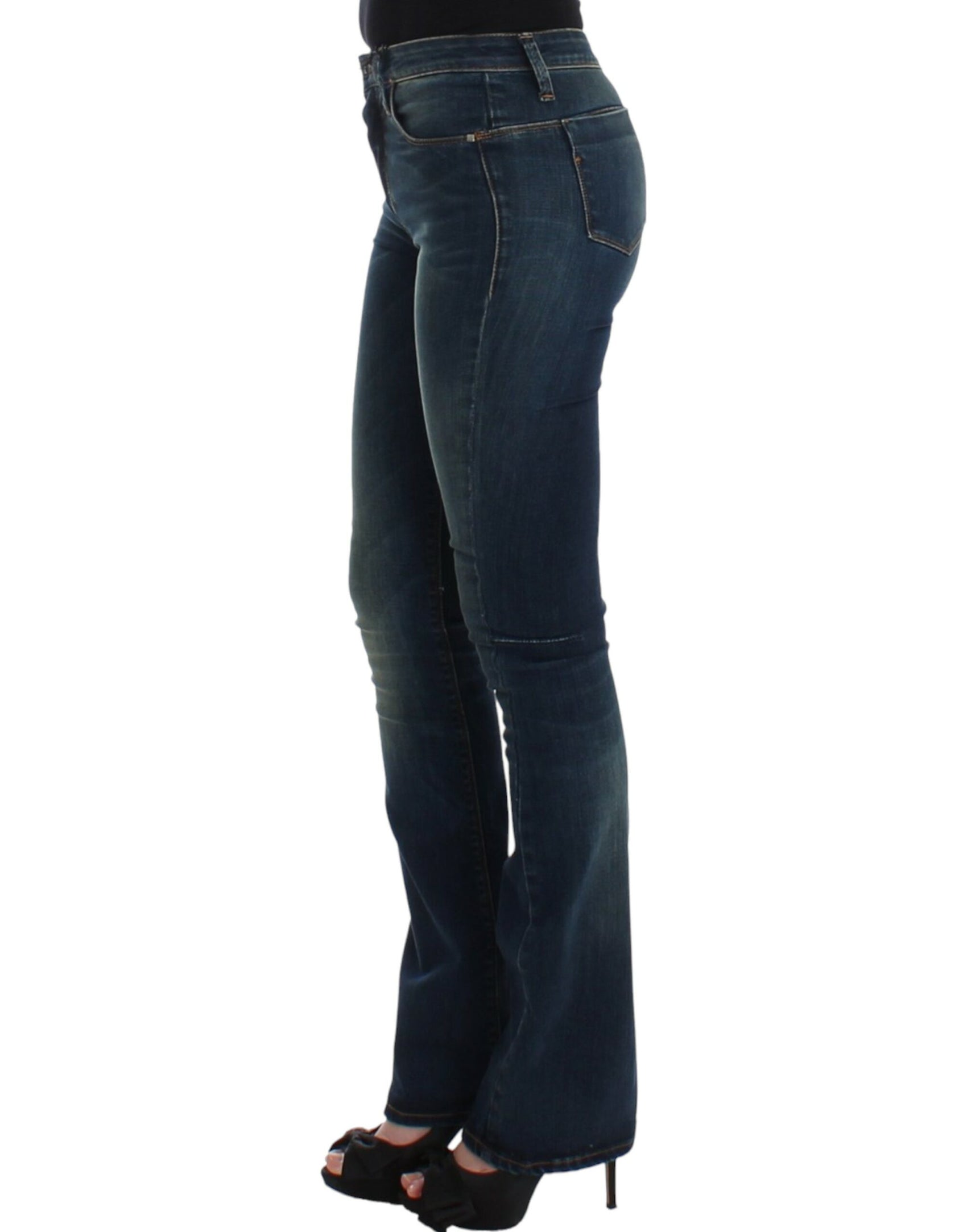 Jeans firmati blu eleganti a gamba dritta