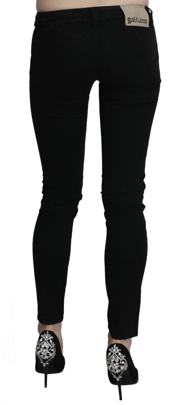 Jeans skinny slim fit a vita bassa neri chic