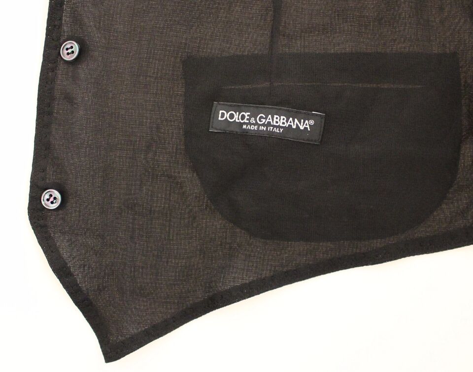 Elegante schwarze Wollweste