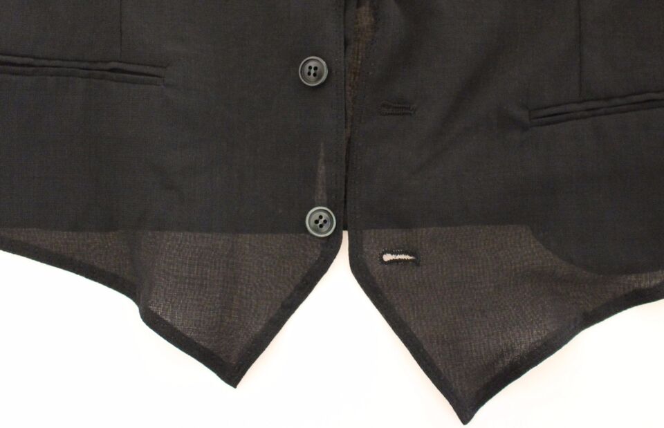 Elegante schwarze Wollweste