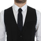 Elegant Black Wool Dress Vest