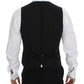 Elegant Black Wool Dress Vest