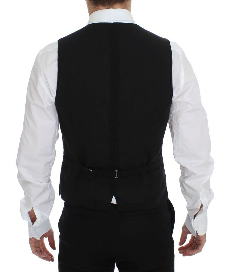 Elegante schwarze Wollweste