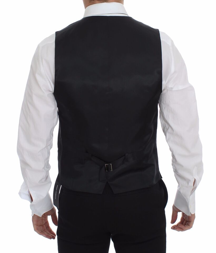 Gilet elegante in lana grigia