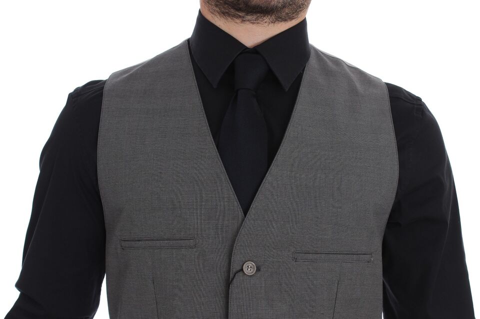 Elegante gilet grigio slim fit