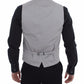 Elegant Gray Slim Fit Dress Vest