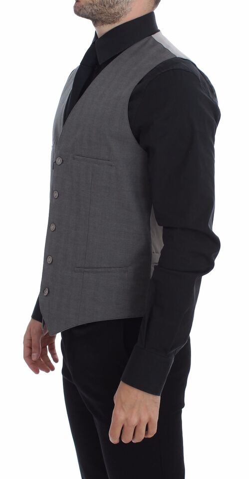 Elegante gilet grigio slim fit