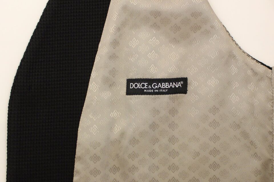 Elegante gilet in seta nera