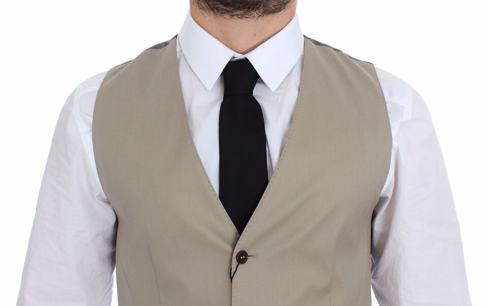 Elegante gilet in cotone beige