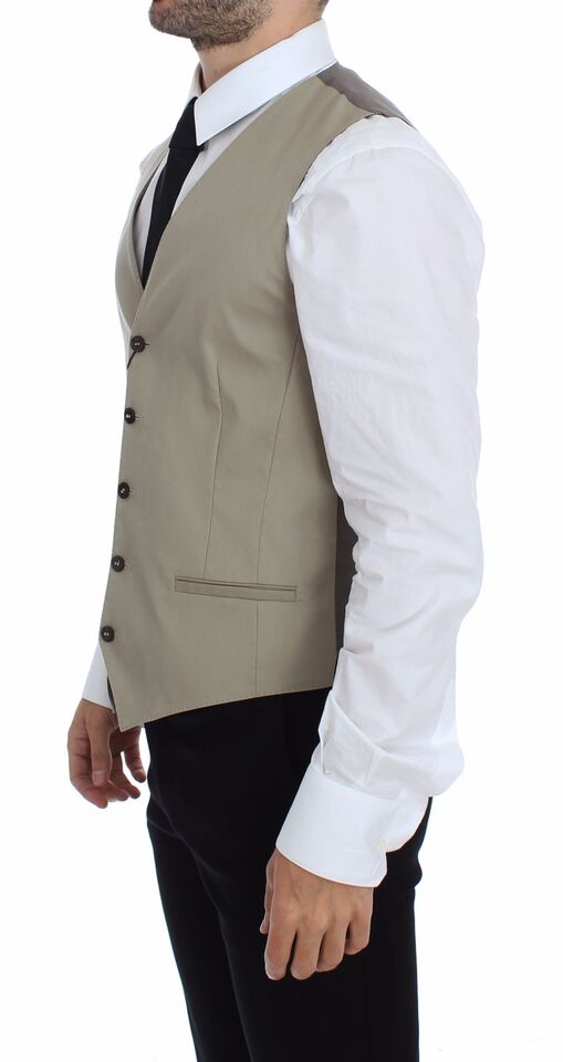 Elegante gilet in cotone beige