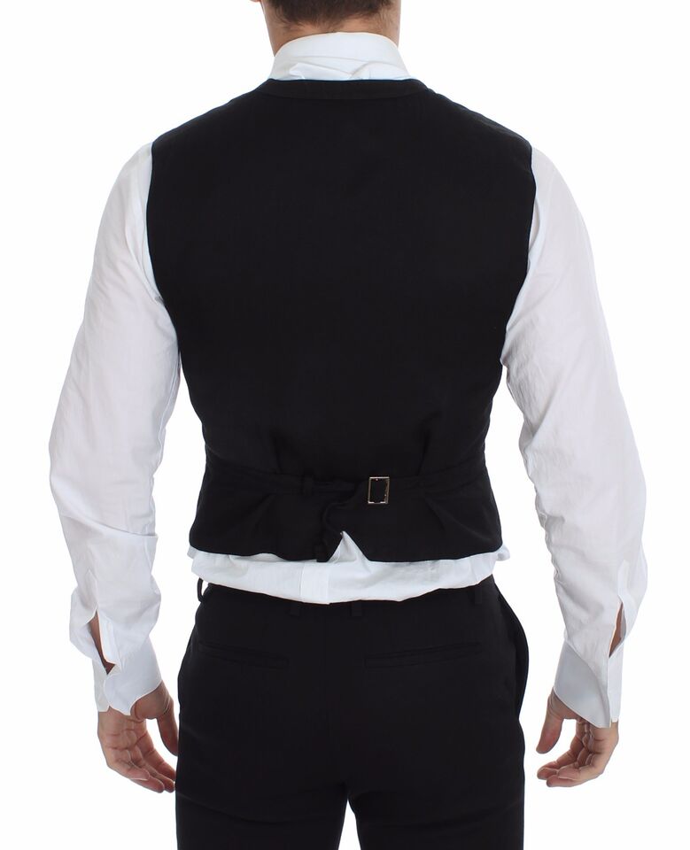 Elegante gilet in misto cotone nero