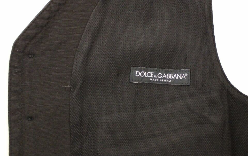 Elegante gilet in misto cotone nero