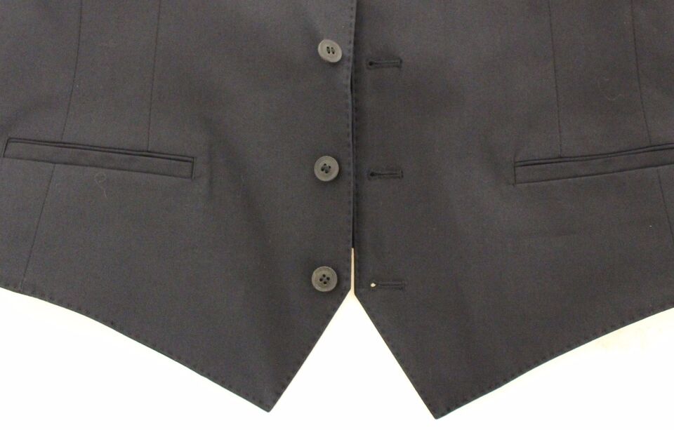 Elegante gilet in cotone elasticizzato blu