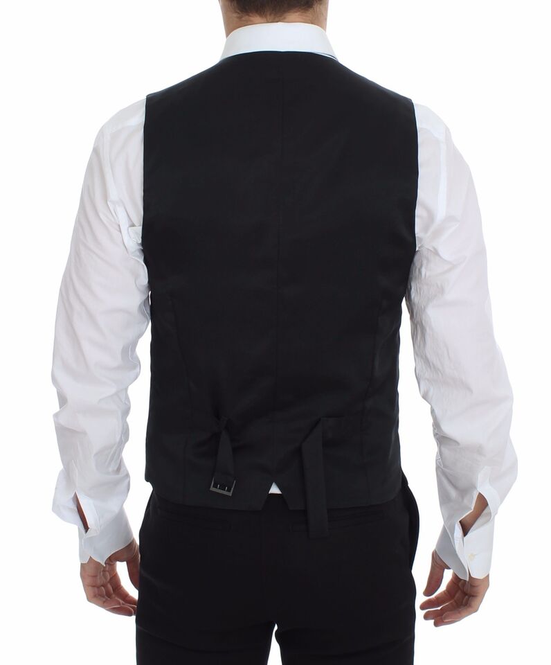 Gilet classico in misto lana grigio