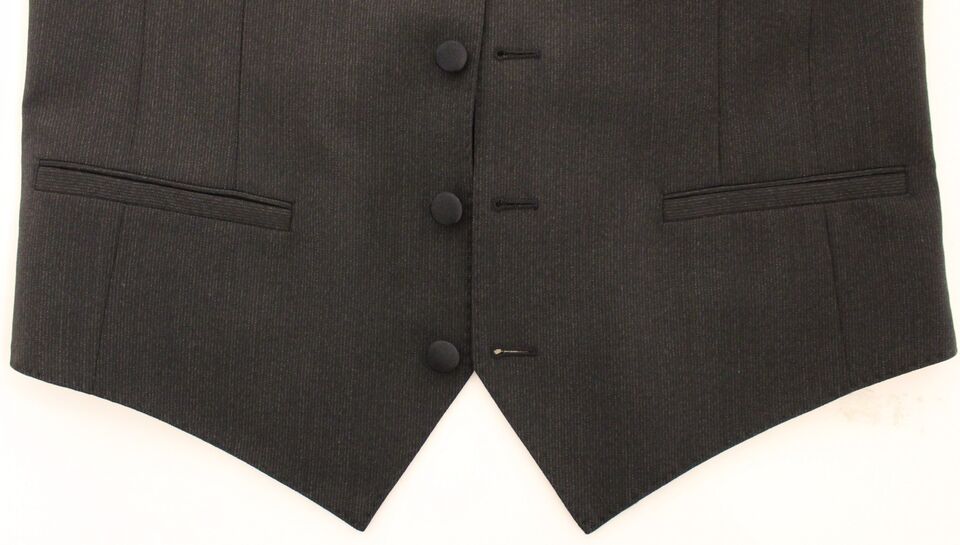 Gilet classico in misto lana grigio