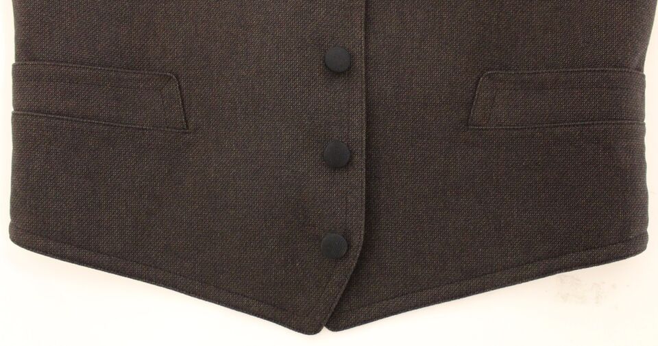 Elegante gilet in misto cotone marrone