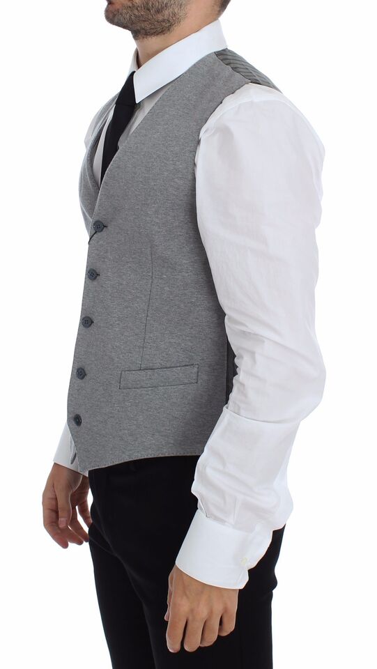 Elegante graue Weste aus Baumwollstretch