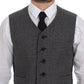 Elegante gilet monopetto grigio