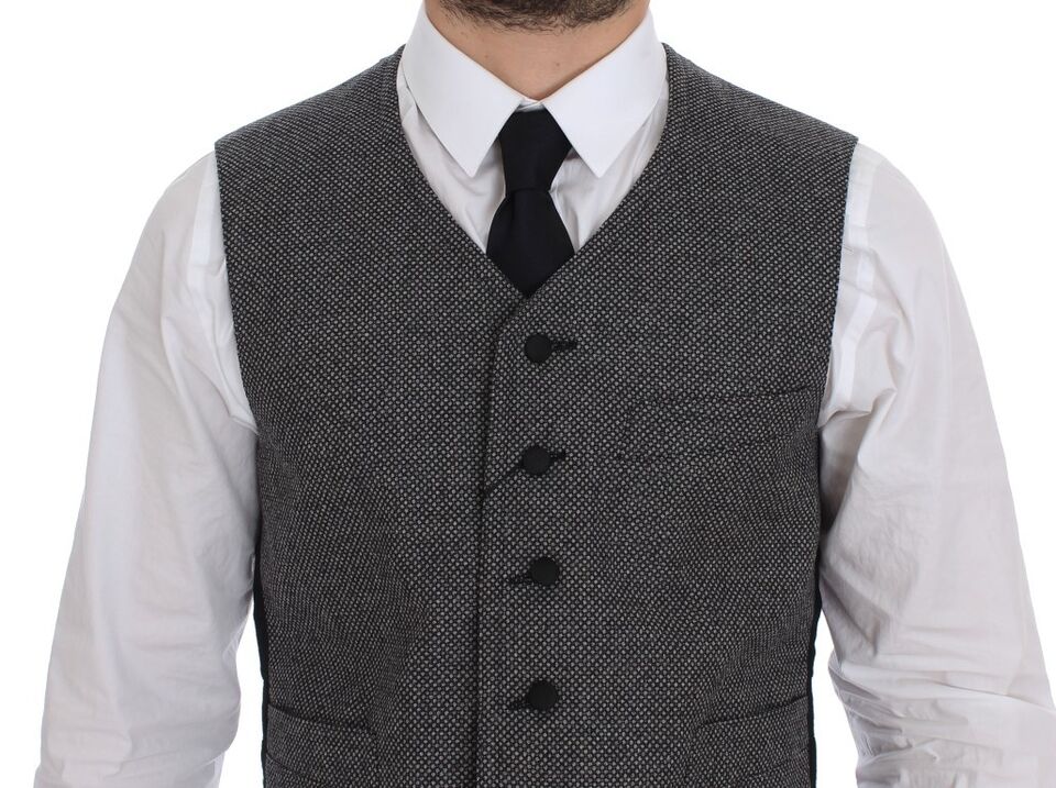 Elegante gilet monopetto grigio