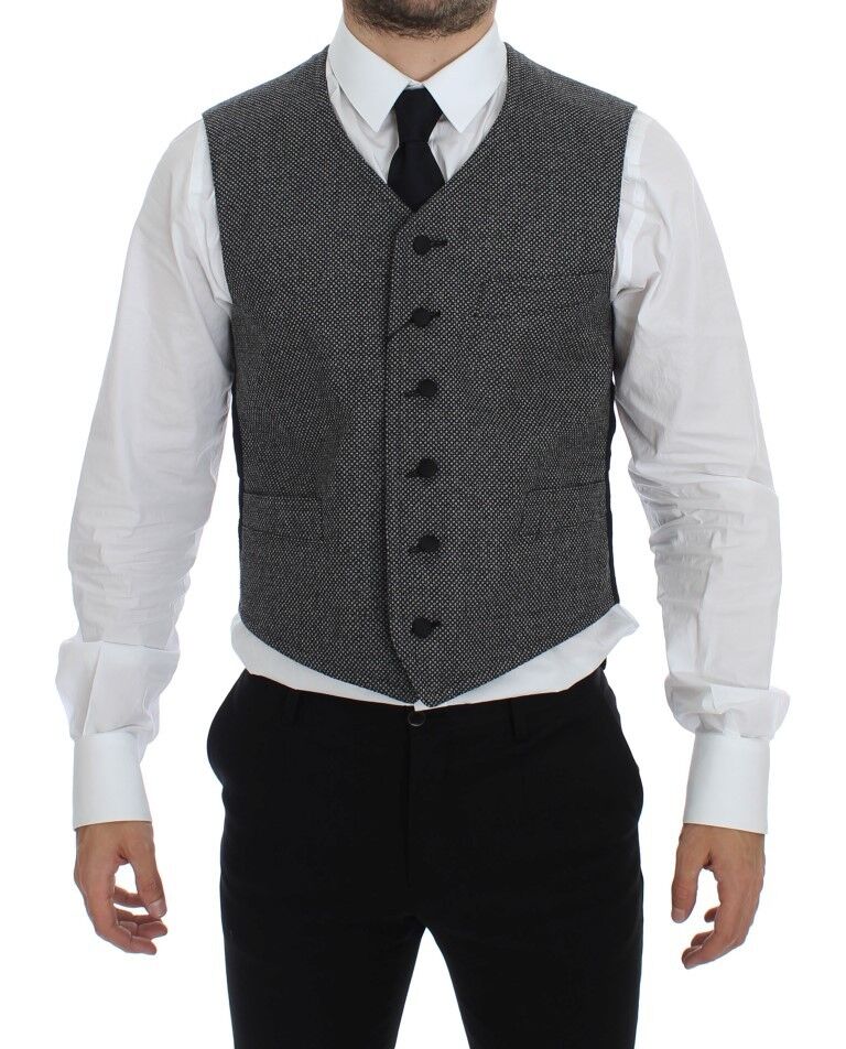 Elegante gilet monopetto grigio