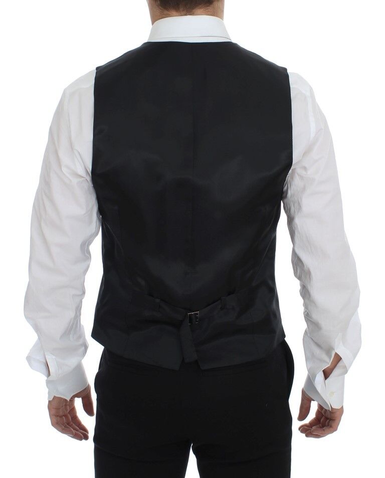 Elegante gilet a righe grigie