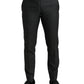 Elegante dunkelgraue Skinny-Anzughose