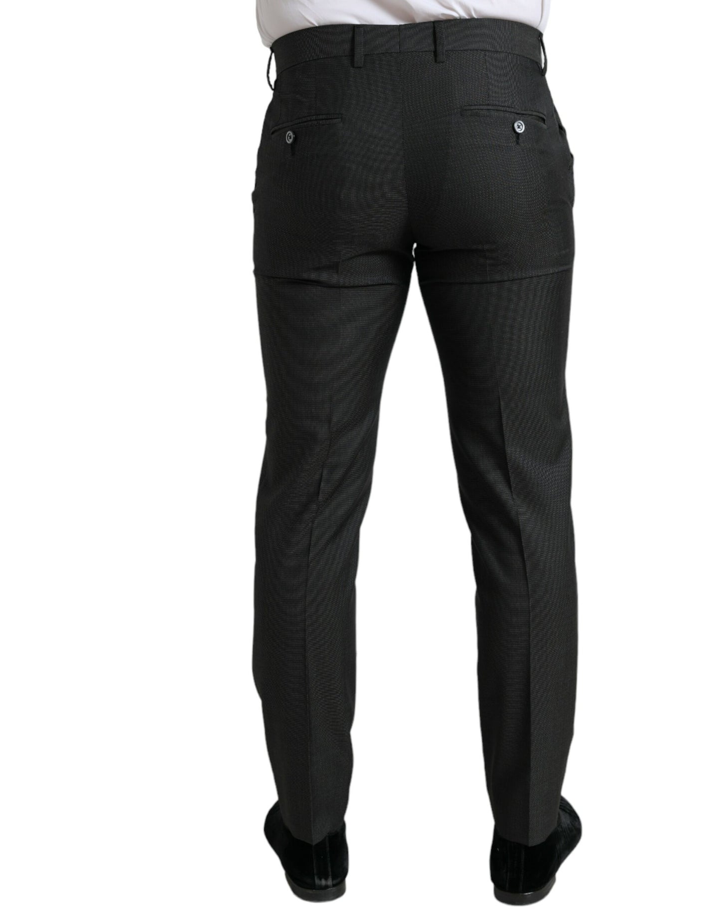 Elegante dunkelgraue Skinny-Anzughose