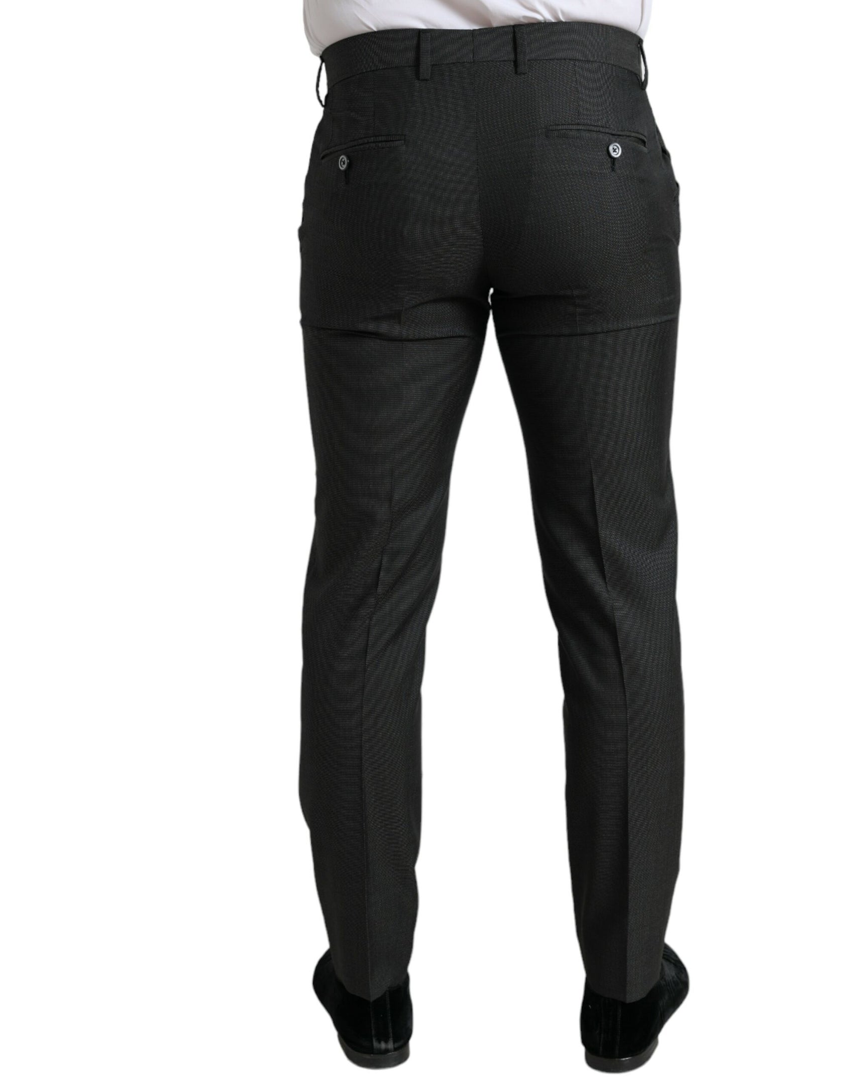 Elegante dunkelgraue Skinny-Anzughose