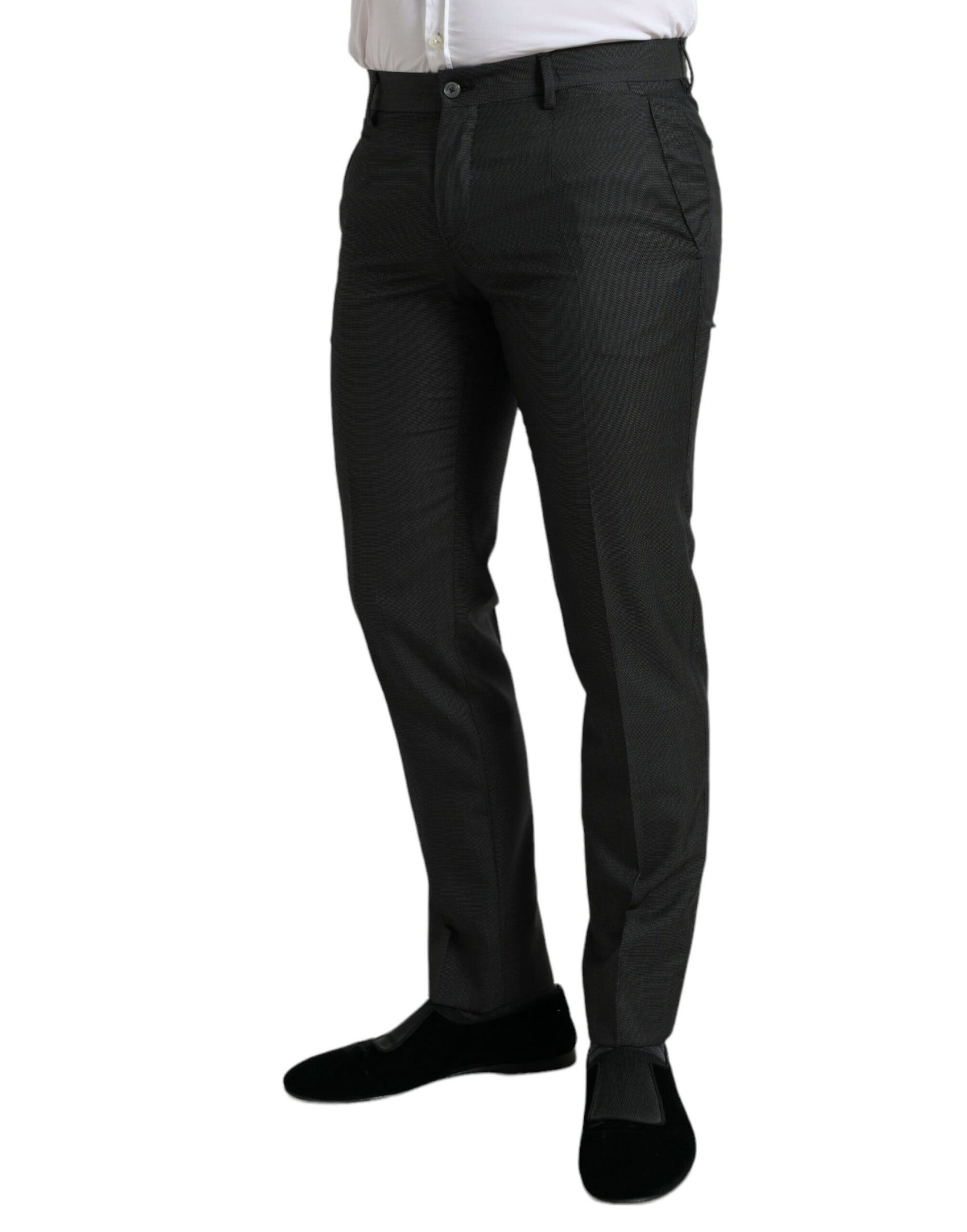 Elegante dunkelgraue Skinny-Anzughose