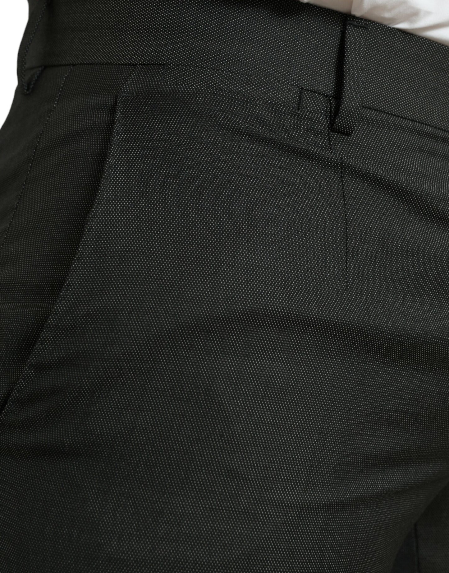 Elegante dunkelgraue Skinny-Anzughose