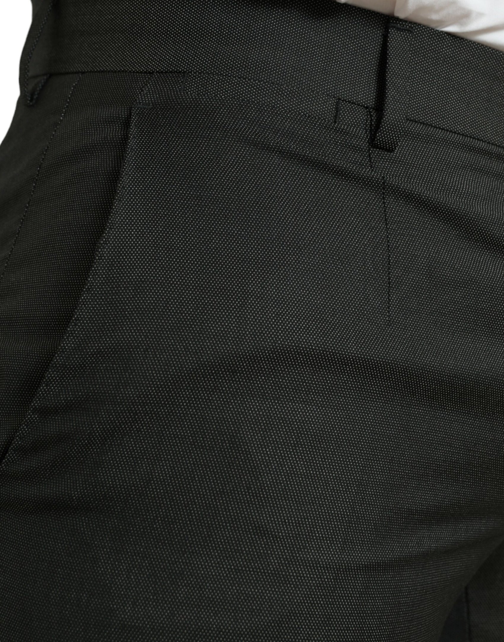 Elegante dunkelgraue Skinny-Anzughose