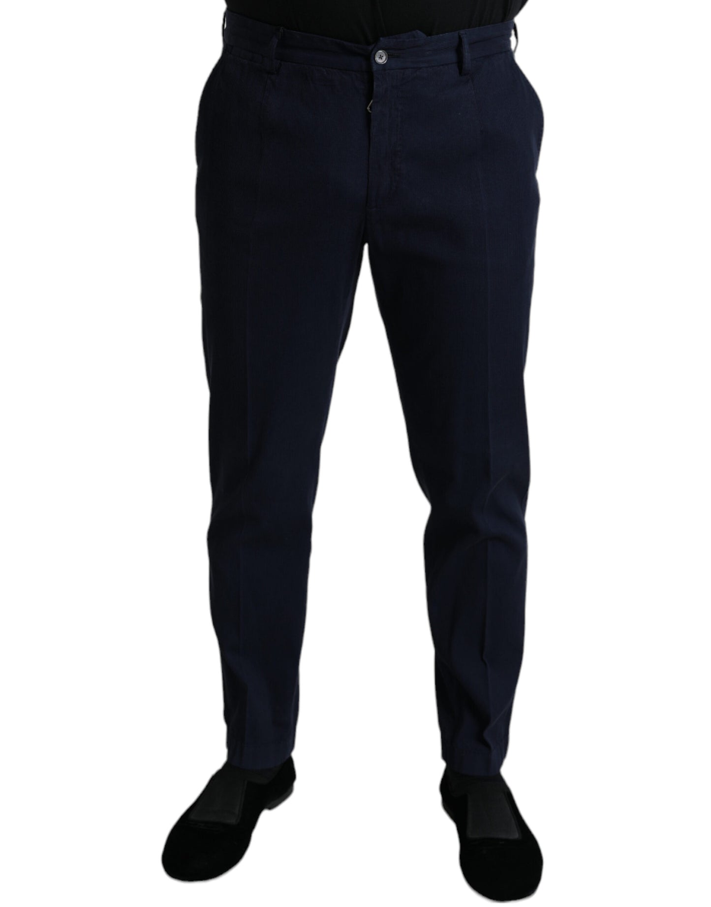 Elegante dunkelblaue Skinny-Anzughose